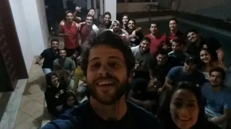 Encontro de ex-alunos e moradores atuais na festa de aniversário da casa em 2016